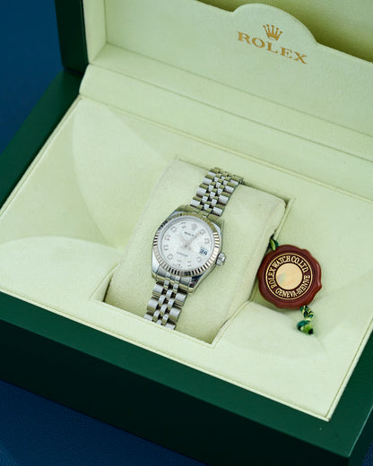 Rolex Lady Datejust 26 White Anniversary Dial With Diamonds 179174 2009