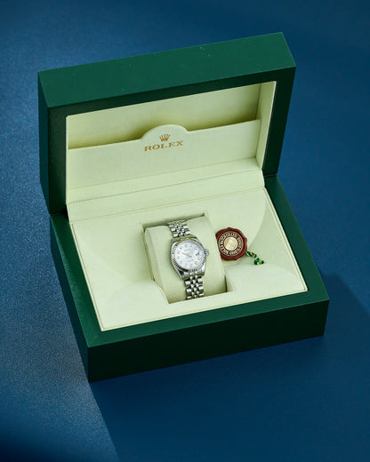 Rolex Lady Datejust 26 White Anniversary Dial With Diamonds 179174 2009