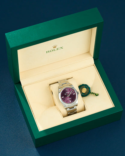 Rolex Osyter Perpetual 39 Grape Dial 114300 2019