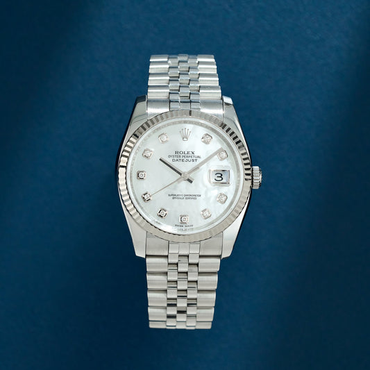 Rolex Datejust 36 Mother Of Pearl Dial With Diamonds 116234 2009