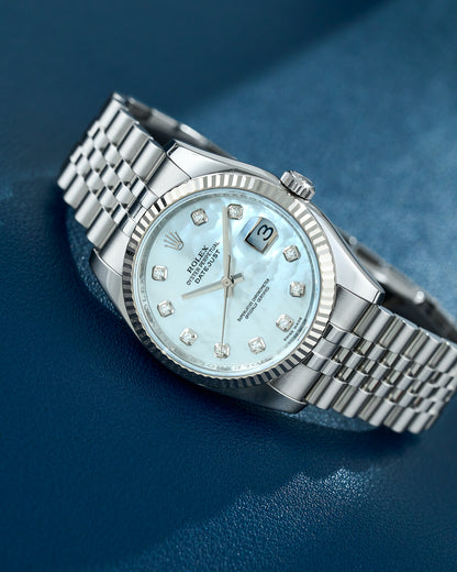 Rolex Datejust 36 Mother Of Pearl Dial With Diamonds 116234