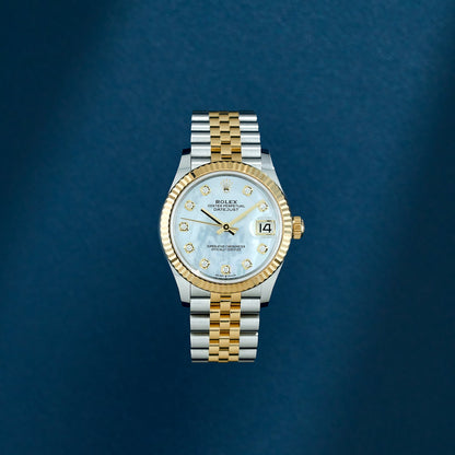 Rolex Datejust 31 Two Tone Yellow Gold Mother Of Pearl Dial With Diamonds 278273 2026