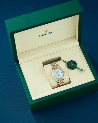 Rolex Datejust 31 Two Tone Yellow Gold Mother Of Pearl Dial With Diamonds 278273 2026