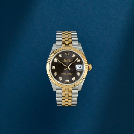 Rolex Datejust 31 Two Tone Yellow Gold Rhodium Dial With Diamonds 278273 2021