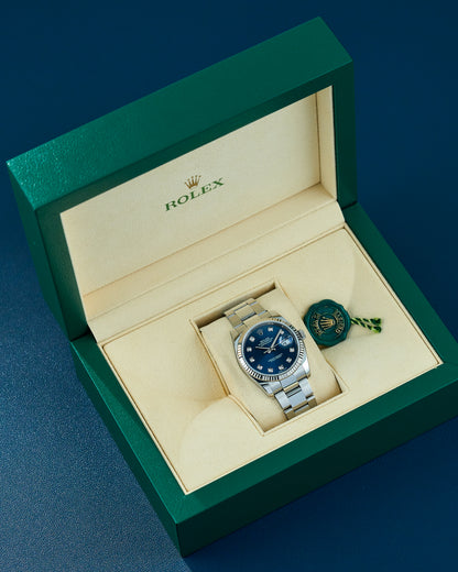 Rolex Datejust 36 Blue Dial With Diamond Markers & Bezel 116234 2019