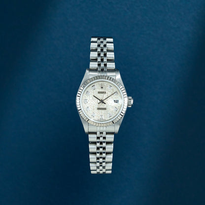 Rolex Lady Datejust 26 White Anniversary Dial With Diamonds 69174 1998