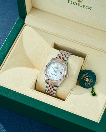 Rolex Datejust 31 Two Tone Rose Gold Mother Of Pearl Roman Diamond VI 178271 2015