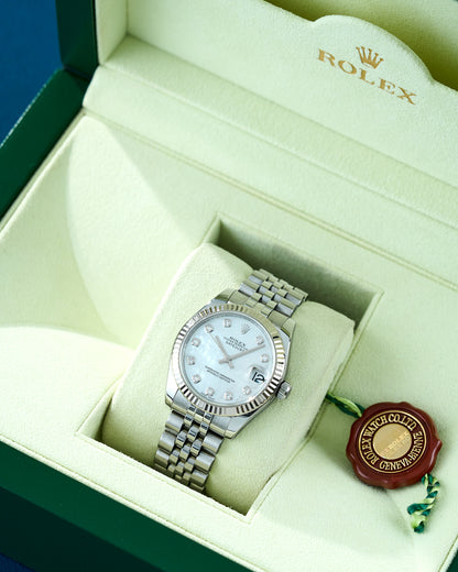 Rolex Datejust 31 Mother Of Pearl Dial With Diamonds 178274 2009