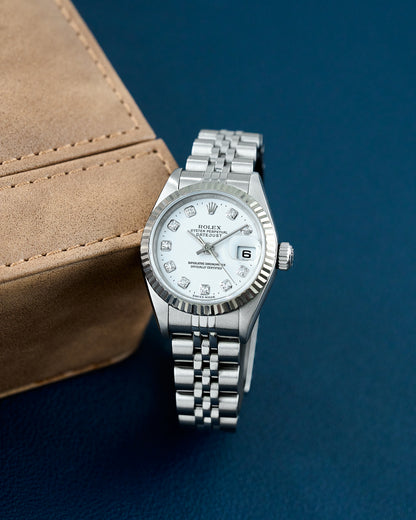 Rolex Lady Datejust 26 White Dial With Diamonds 79174 2000