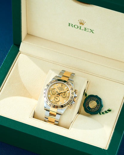 Rolex Cosmograph Daytona Two Tone Yellow Gold Champagne With Diamonds 116503 2020