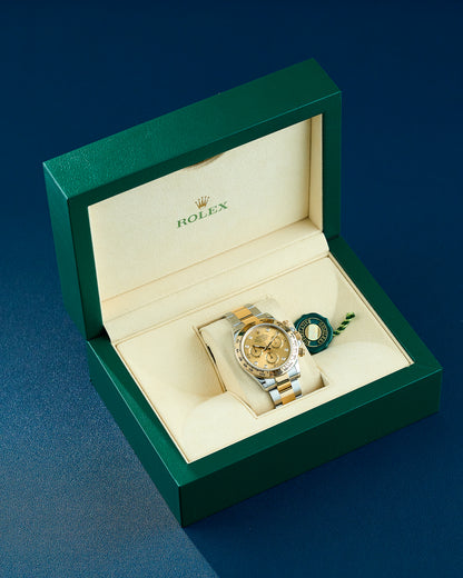 Rolex Cosmograph Daytona Two Tone Yellow Gold Champagne With Diamonds 116503 2020