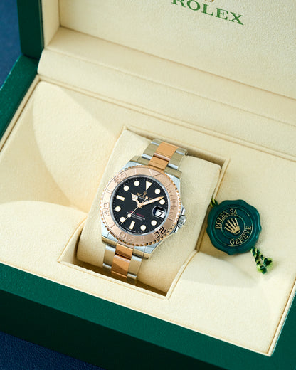 Rolex Yacht-Master 37 Two Tone Rose Gold Black Dial 268261 2023