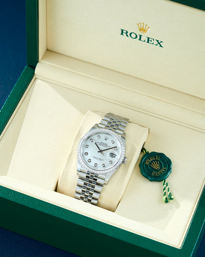 Rolex Datejust 36 Mother Of Pearl Diamond Markers And Bezel 126284RBR 2026 (Brand New)