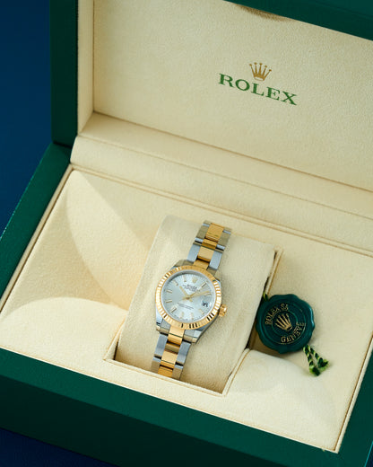 Rolex Lady Datejust 28 Two Tone Yellow Gold Silver Dial 279173 2024