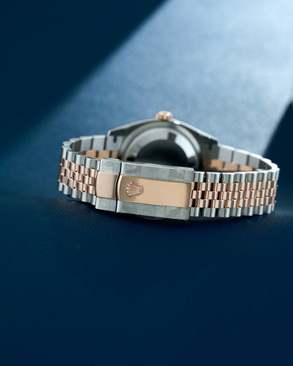 Rolex Datejust 36 Two Tone Rose Gold Rhodium Motif Dial With Diamonds 126231 2024