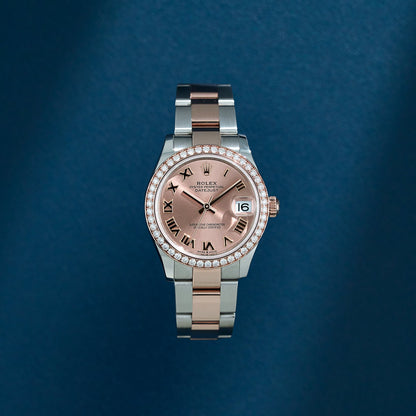 Rolex Datejust 31 Two Tone Rose Gold Sundust Dial With Diamond Markers And Bezel 278381RBR 2026 (Brand New)