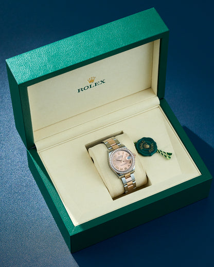 Rolex Datejust 31 Two Tone Rose Gold Sundust Dial With Diamond Markers And Bezel 278381RBR 2026 (Brand New)
