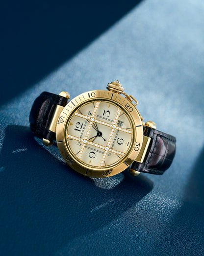 Cartier Pasha de Cartier Yellow Gold White Diamond Cage 10231