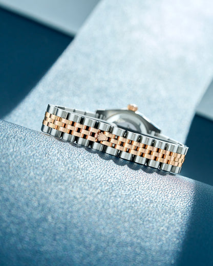 Rolex Lady Datejust 26 Two Tone Rose Gold Tahitian Mother Of Pearl Dial With Diamonds 179171 2009