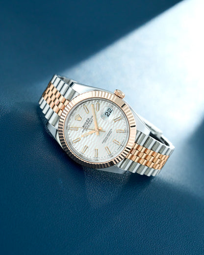 Rolex Datejust 41 Two Tone Rose Gold Silver Motif Dial 126331 2023