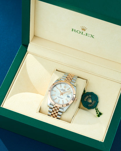 Rolex Datejust 41 Two Tone Rose Gold Silver Motif Dial 126331 2023